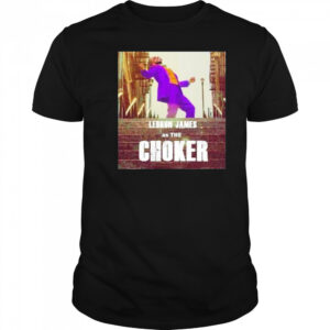 LeBron James as the choker Los Angeles Lakers shirt