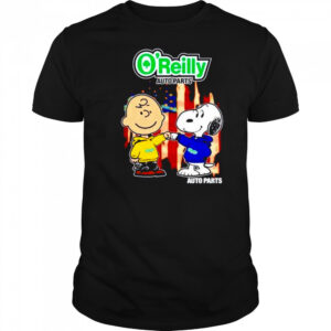 O’Reilly Auto Parts Charlie Brown and Snoopy shirt