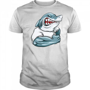 Strong shark gym shirt