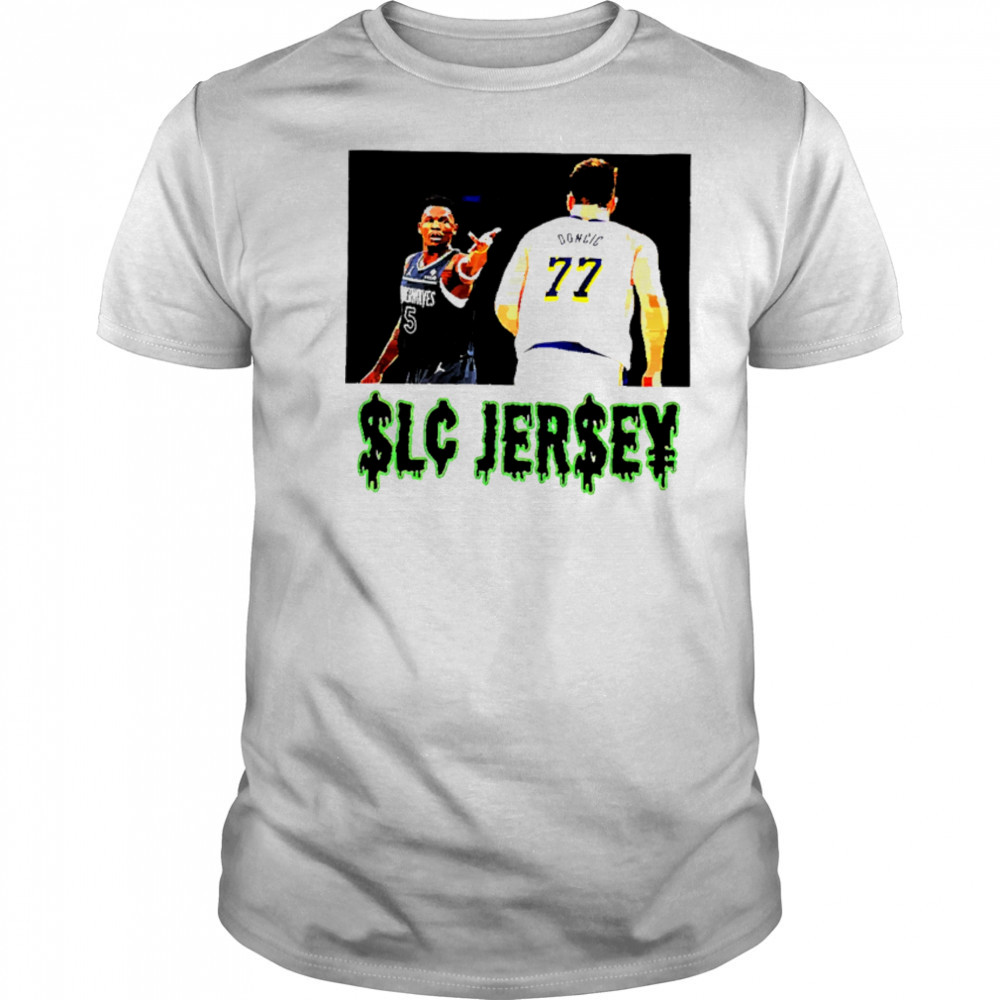 Ae Celly Anthony Edwards Gestures Towards Luka shirt