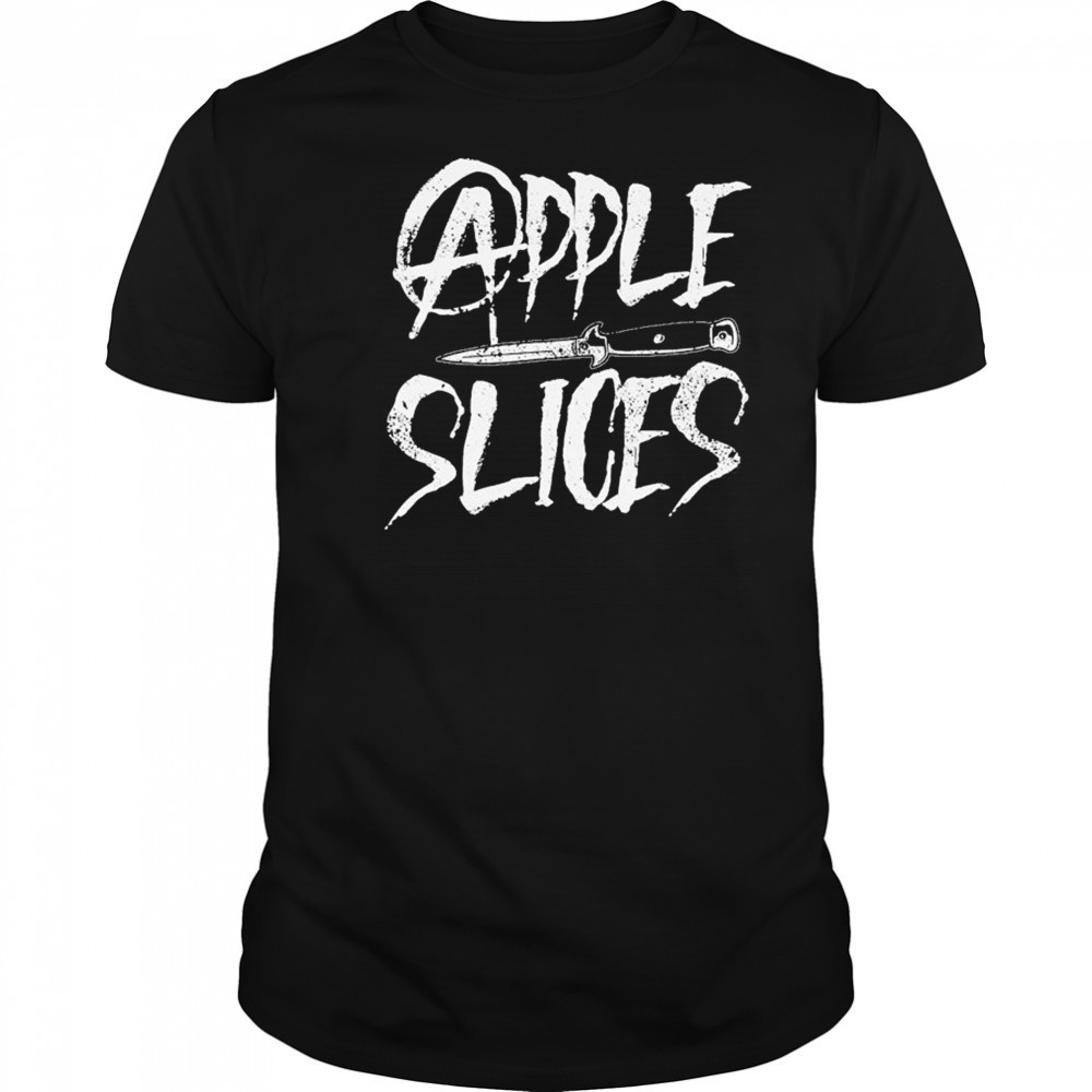Apple Slices Knife Metal T-shirt