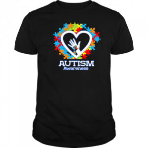 Autism Awareness Hands Puzzle Heart shirt