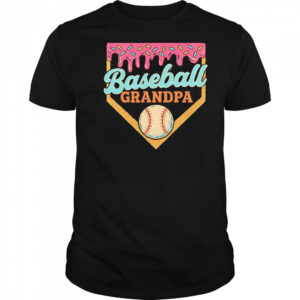 Baseball grandpa ice cream drip shirt