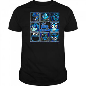 Blue Ranger Sadness Beast Eeyore Bluey Cookie Monster Abe Sapien and Stitch The Blue Bunch shirt