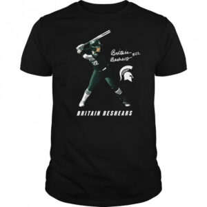 Britain Beshears 22 Michigan State Spartans Softball NCAA Division I 2025 Portrait Signature t-shirt