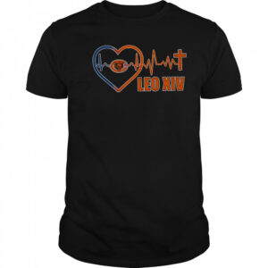 Chicago Bears Pope LEO XIV Heartbeat T-Shirt