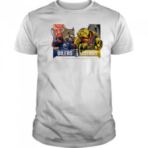 Edmonton Oilers Vs Vegas Golden Knights 2025 2nd Round Matchups Western Conference Semi Finals Mascot t-shirt