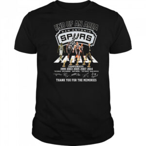 End Of An Area San Antonio Spurs Thank You For The Memories Walking Signature Shirt