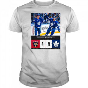 Florida Panthers Vs Toronto Maple Leafs Final Score 4 – 5 Stanley Cup Playoffs 2025 Poster t-shirt