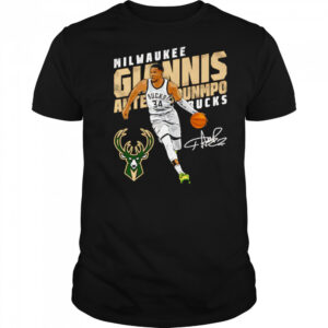 Giannis Antetokounmpo Milwaukee Bucks slant shirt