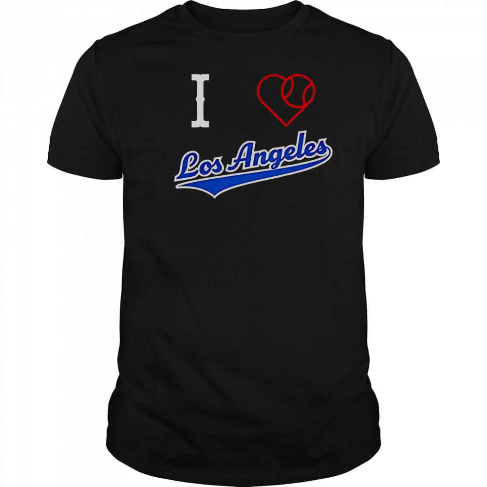 I Love Los Angeles Baseball T-Shirt