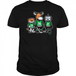 Jake Oettinger, Mikko Rantanen And Jason Robertson Otter, Moose And Robo Guys Dallas Stars t-shirt