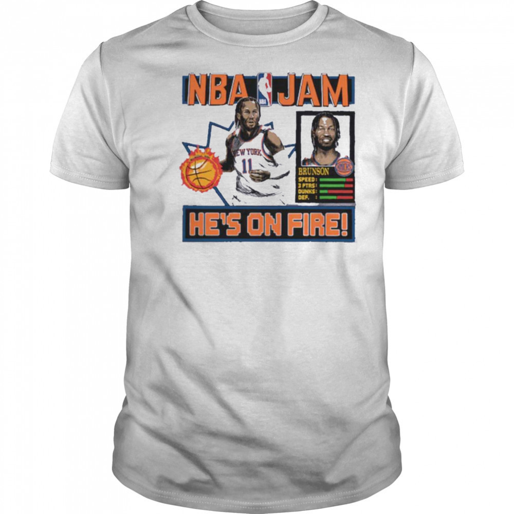 Jalen Brunson New York Knicks Homage Unisex NBA Jam Tri Blend T Shirt
