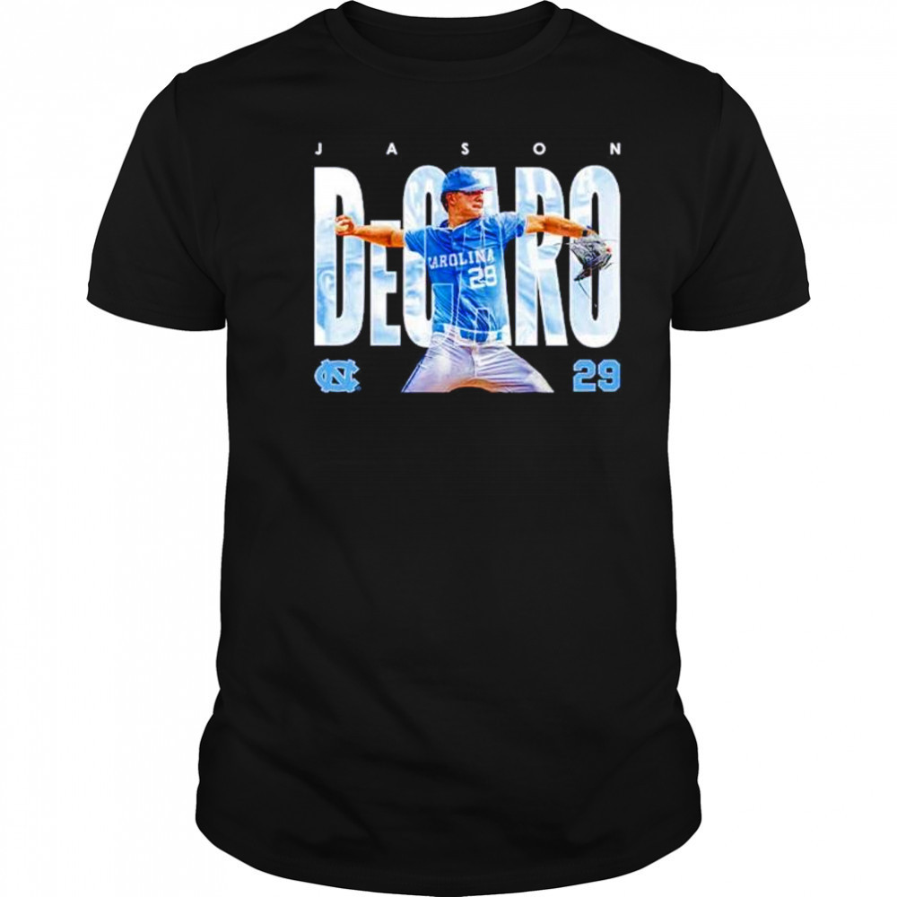 Jason DeCaro 29 North Carolina Tar Heels baseball shirt