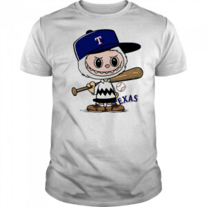 Labubu Charlie Brown Texas Rangers shirt