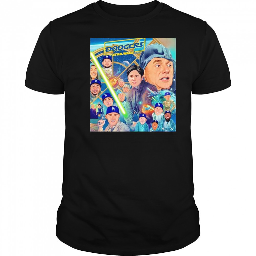 Los Angeles Dodgers Star Wars story may the 4th be with you shirt