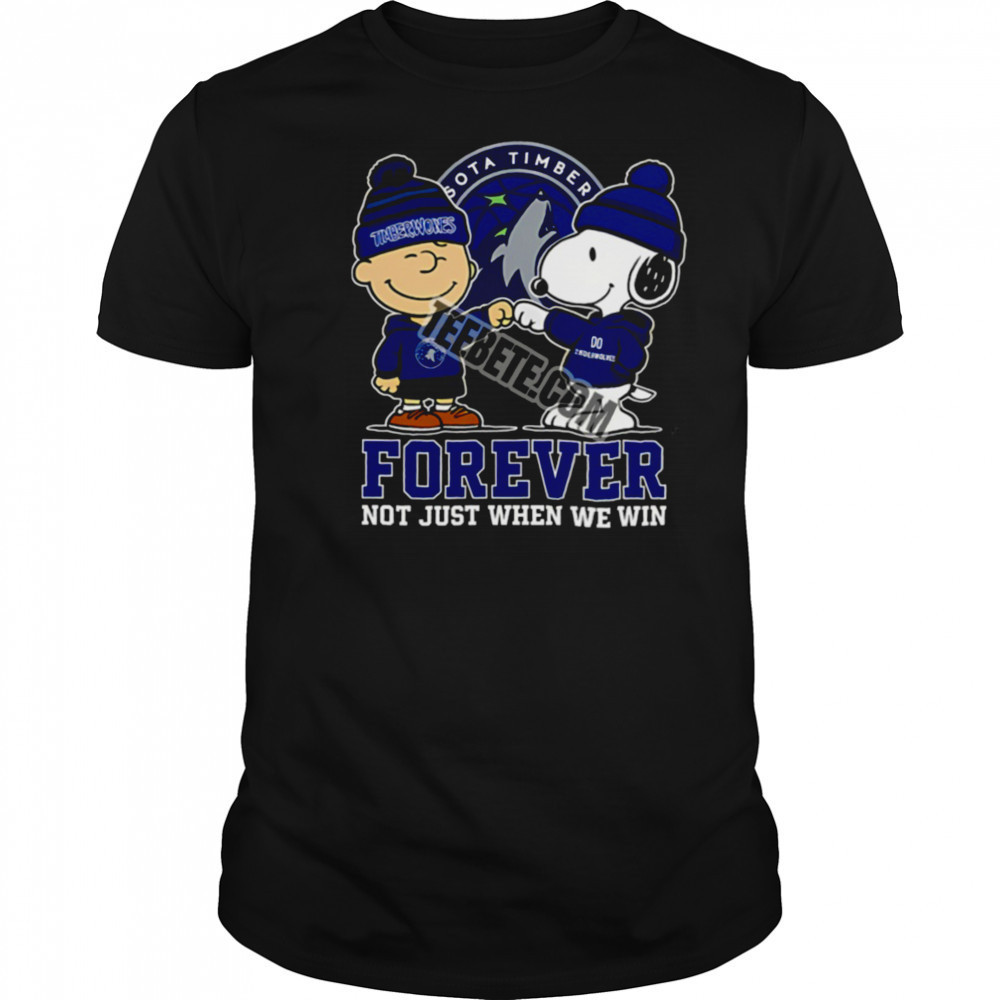 Minnesota Timberwolves Snoopy And Charlie Brown Forever Fan Shirt Minnesota Timberwolves Snoopy And Charlie Brown Forever Fan Shirt