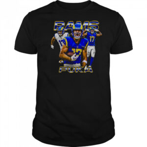 Official Puka Nacua Black Los Angeles Rams Notorious Player T-Shirt