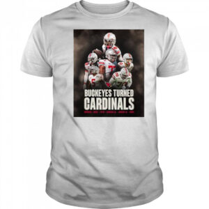 Ohio State Buckeyes turned Arizona Cardinals Marvin Harrison Jr. Denzel Burke Paris Johnson Jr. t-shirt