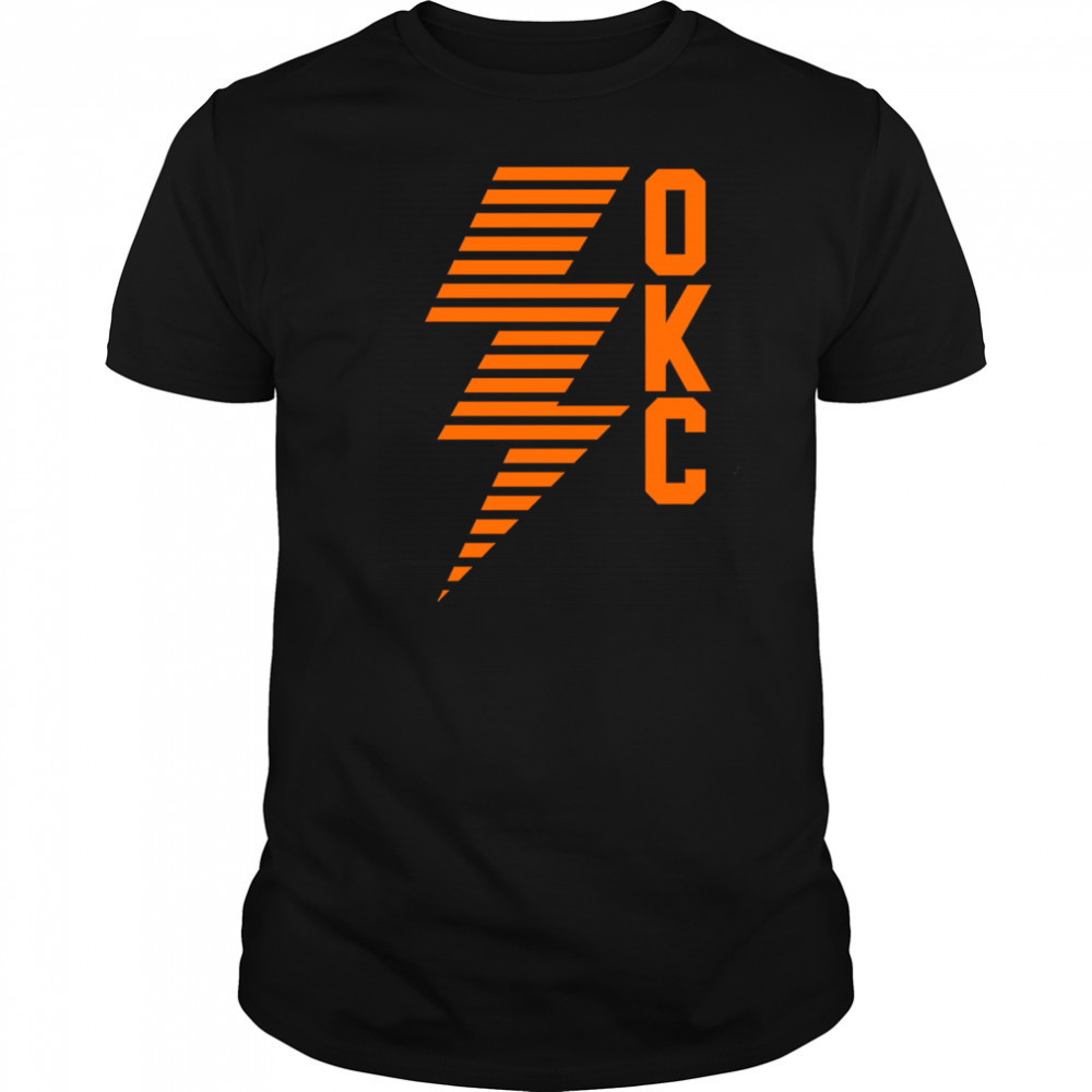 Okc Lightning Bolt Thunder Basketball shirt