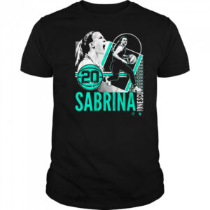 Sabrina Ionescu 20 New York Liberty Basketball Collage Frame Signature t-shirt