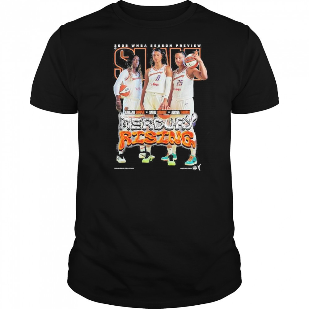 SLAM 256 Phoenix Mercury 2025 WNBA Season Preview Kahleah Copper, Satou Sabally, Alyssa Thomas t-shirt