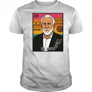 Spurnandez El Jefe Porvida Gregg Popovich San Antonio Spurs Retro Poster t-shirt