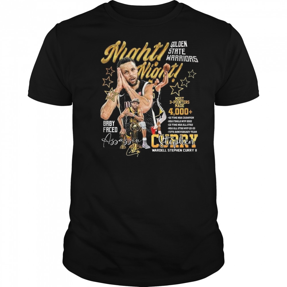 Stephen Curry x Golden State Warriors Night Night Baby Faced Assassin Shirt