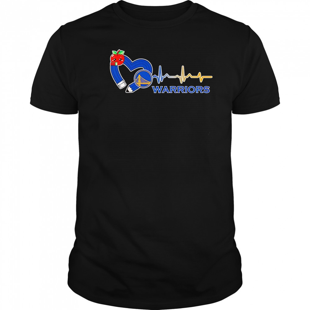 Teacher pencil heart Golden State Warriors shirt