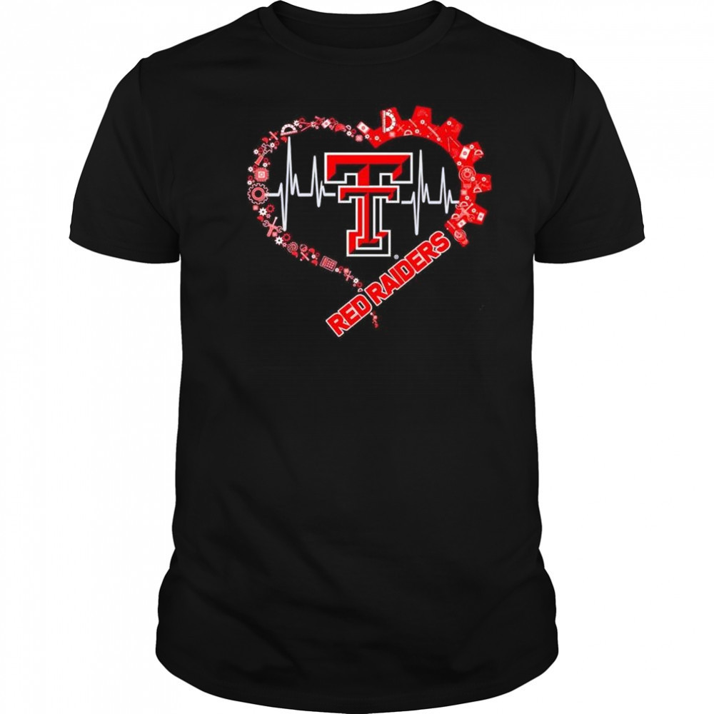 Texas Tech Red Raiders engineers logo heartbeat shirt