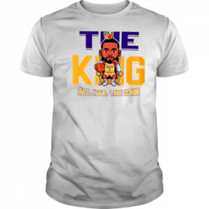 The king all hail the king LeBron James Los Angeles Lakers chibi shirt