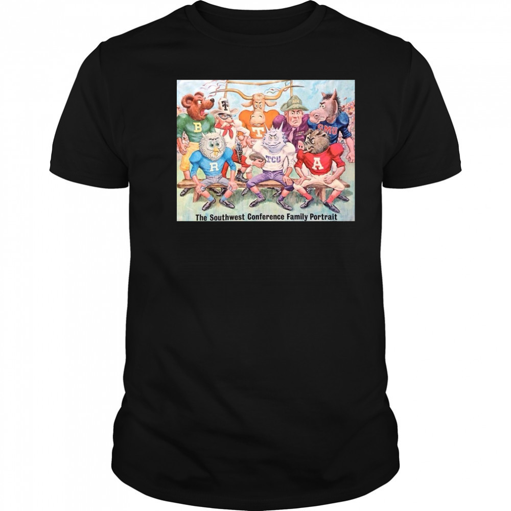 The Southwest Conference Family Portrait Arkansas Baylor Rice SMU TCU Texas Texas A&M Texas Tech Poster t-shirt
