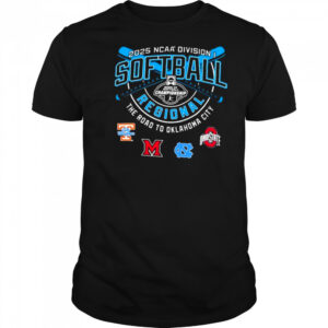 Volunteers Miami Redhawks North Carolina Ohio State NCAA Division I Softball Regional 2025 shirt