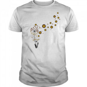 Western Michigan broncos heart dandelion shirt