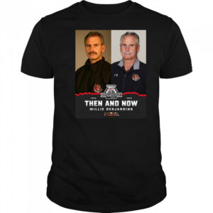 Willie Desjardins 2004 – 2025 Then And Now Medicine Hat Tigers WHL Championship Poster t-shirt