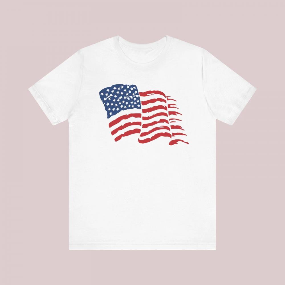 4th of July Patriotic Short Sleeve Tee, American Flag Shirt, 4th of July Tee 4th of July Patriotic Short Sleeve Tee, American Flag Shirt, 4th of July Tee
