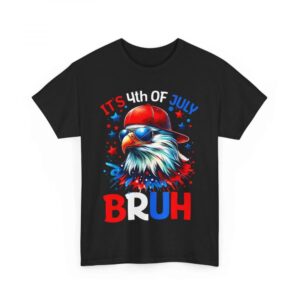 Bruh 4th of July Shirt, Fourth Of July Bald Eagle American Flag T-Shirt