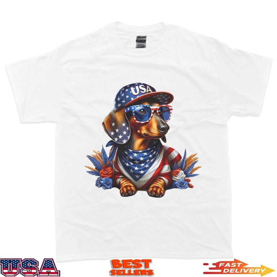Dachshund 4th of July Patriotic Dog Dachshund Fourth of july T-Shirt Dachshund 4th of July Patriotic Dog Dachshund Fourth of july T-Shirt