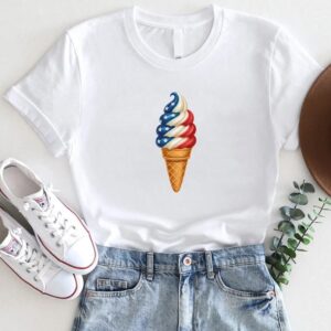 Patriotic Ice Cream Cone Shirt – 4th of July Sweet Summer Tee
