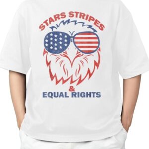 Stars Stripes And Equal Rights Eagle USA Flag 4th Of July T-Shirt