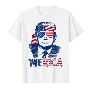 Trump 4th of July Merica Men Women USA American Flag T-Shirt