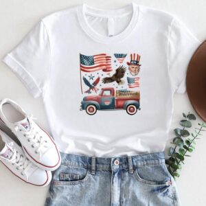 Vintage Patriotic Truck 4th of July T-Shirt – Retro America Graphic Tee