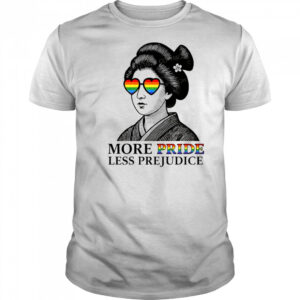 Geisha wearing sunglasses more Pride less prejudice shirt