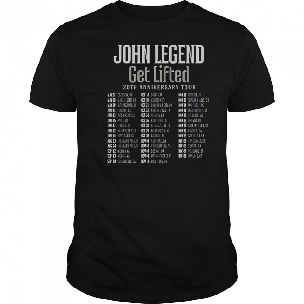 John Legend Get Lifted 20th Anniversary World Tour 2025 T-Shirt