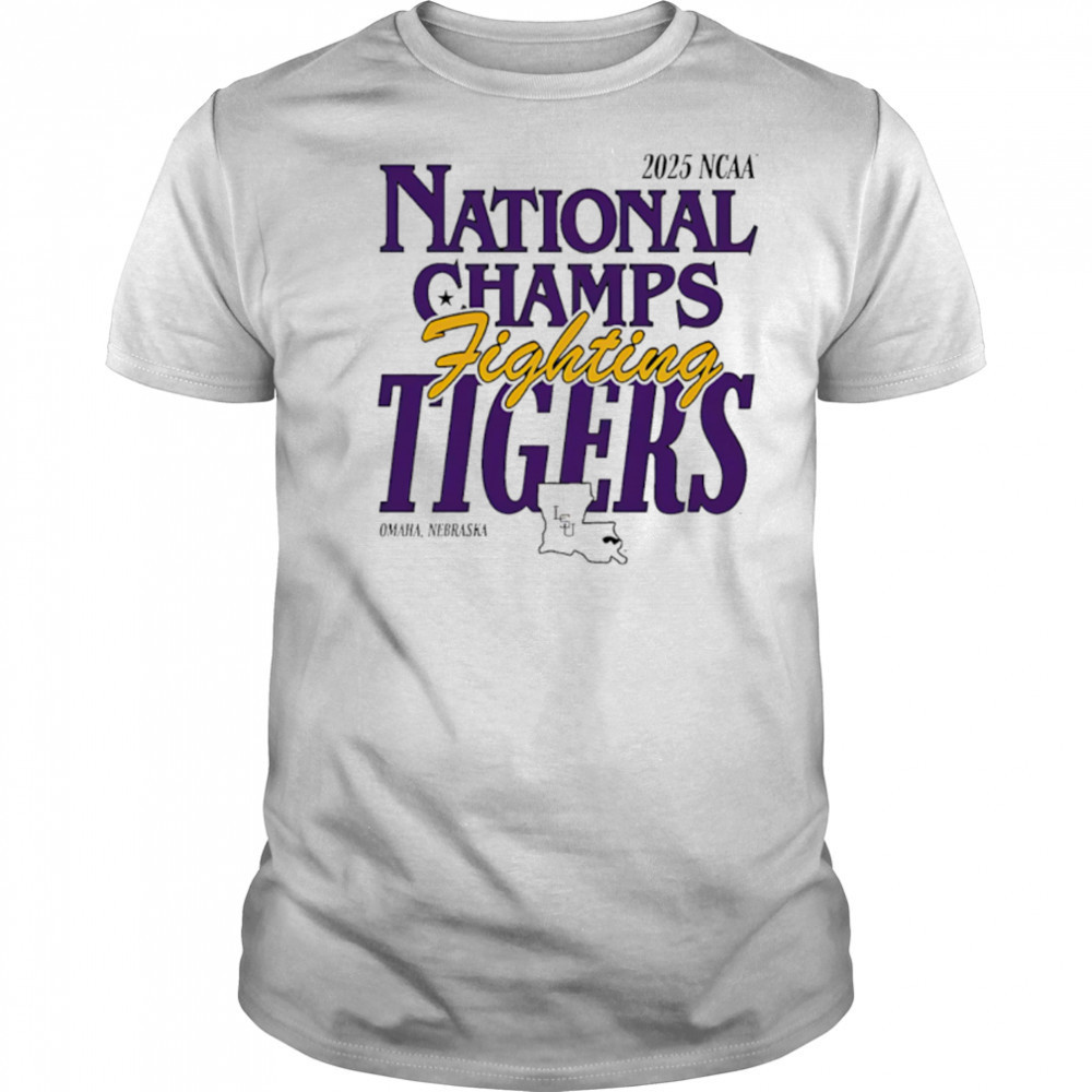 LSU Tigers 2025 NCAA Baseball Men’s College World Series Champions cream shirt