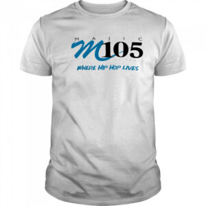 Majic M105 St. Lucia where Hip Hop lives logo shirt