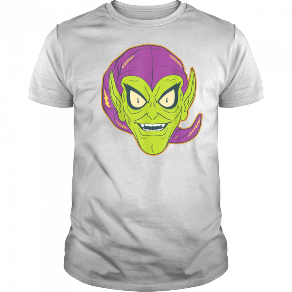 Marvel Green Goblin Halloween Retro Vintage Mask Costume T Shirt