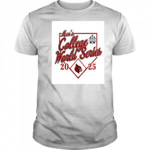Men’s Heather Louisville Cardinals 2025 NCAA Baseball World Series shirt