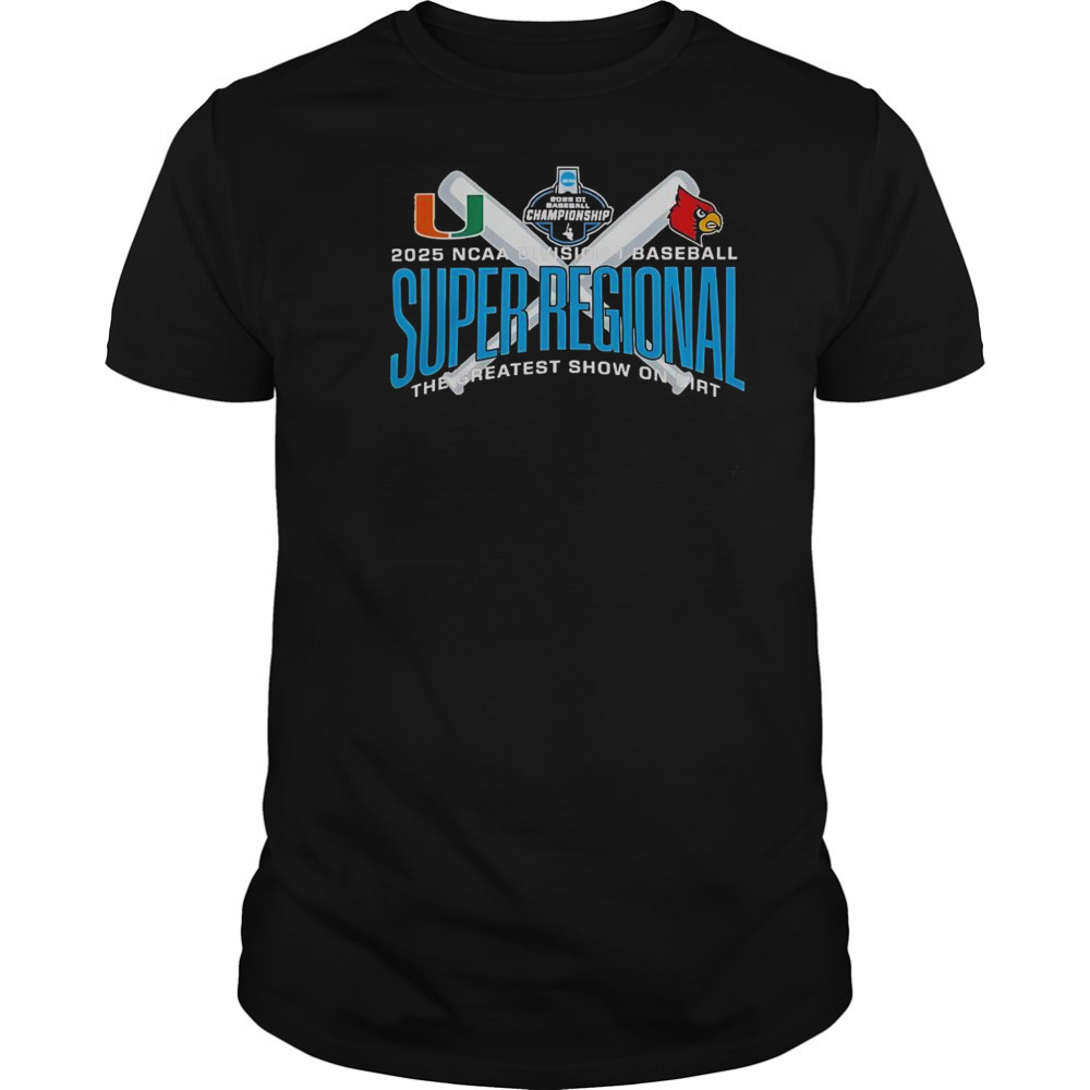 Miami Hurricanes Vs Coastal Carolina 2025 NCAA Baseball Super Regional T-Shirt