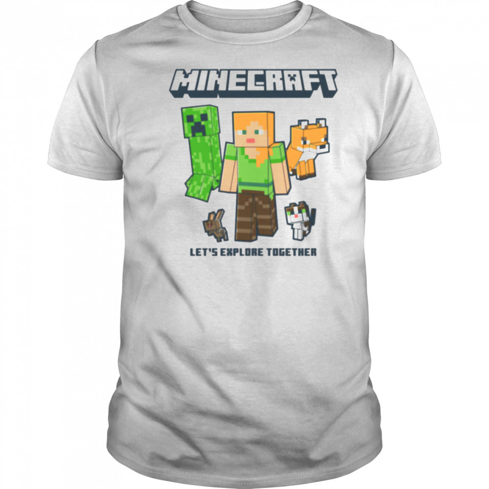 Minecraft Alex And Creeper Let’s Explore Together shirt